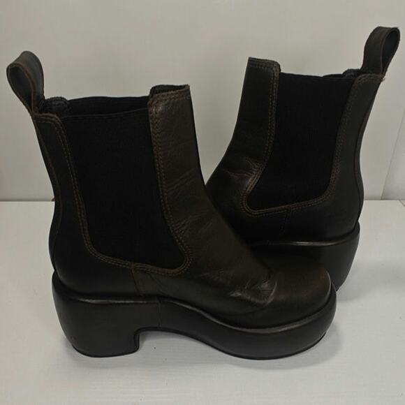 Brown Leather Platform Booties by Everlane sz 5.5 - Picture 5 of 9